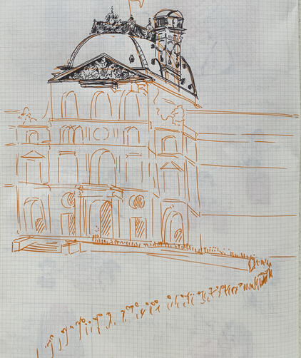 Louvre sketch 2, 2023