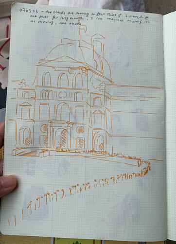 Louvre sketch 1, 2023